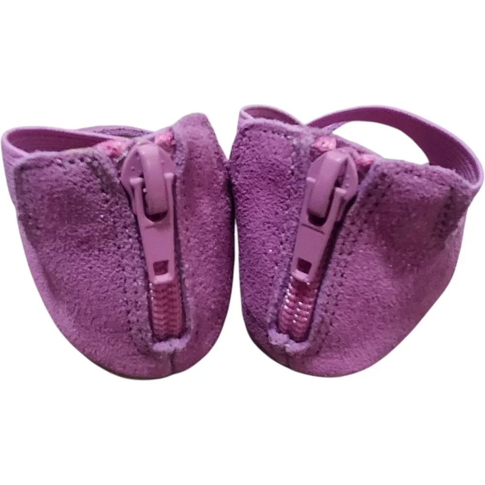 A Bear Co Toddler Size 3‎ Purple Glitter Ballerina Flat Ankle Cross Strap